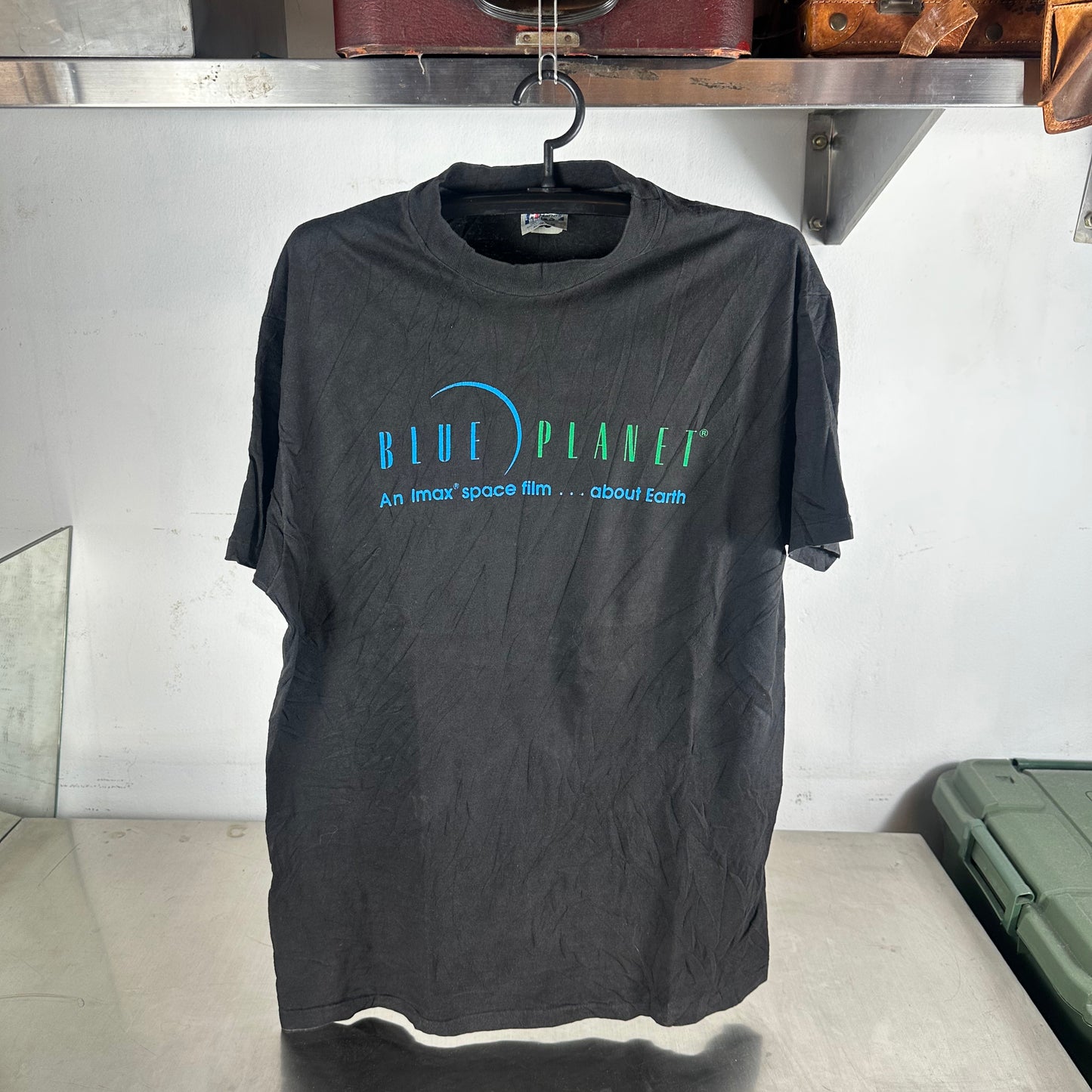 Vintage 1990 Blue Planet Imax Space Film Promo Single Stitch T-Shirt