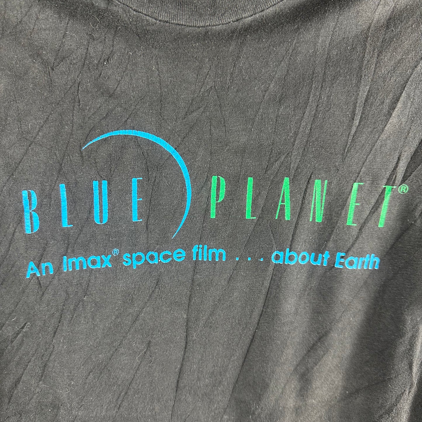 Vintage 1990 Blue Planet Imax Space Film Promo Single Stitch T-Shirt