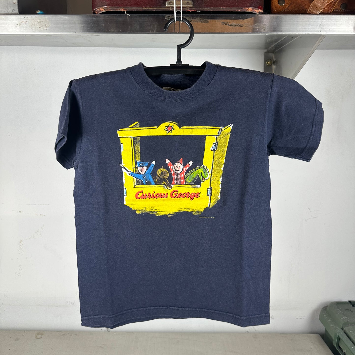 Vintage 1998 Curious George Monkey Cartoon Graphic T-Shirt