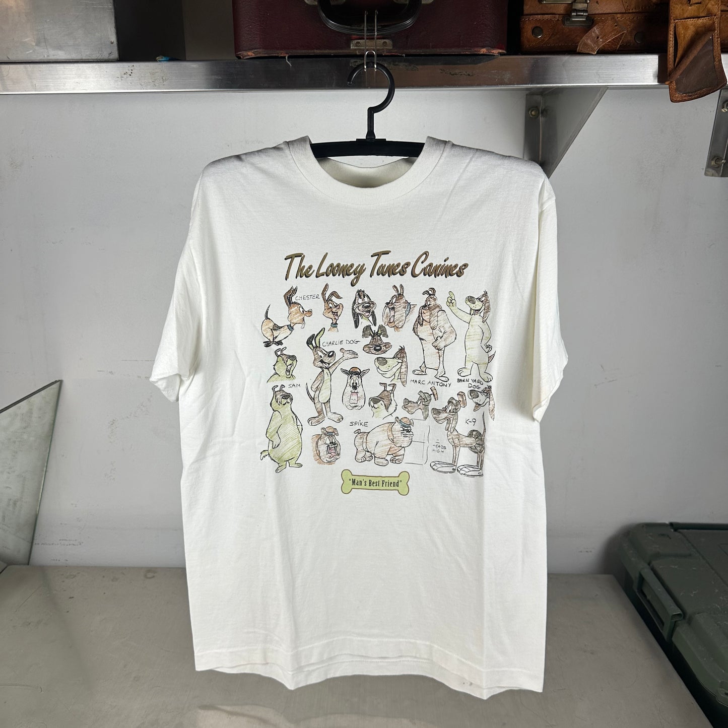 Vintage 90s The Looney Tunes Canines Dogs Cartoon Characters Single Stitch T-Shirt