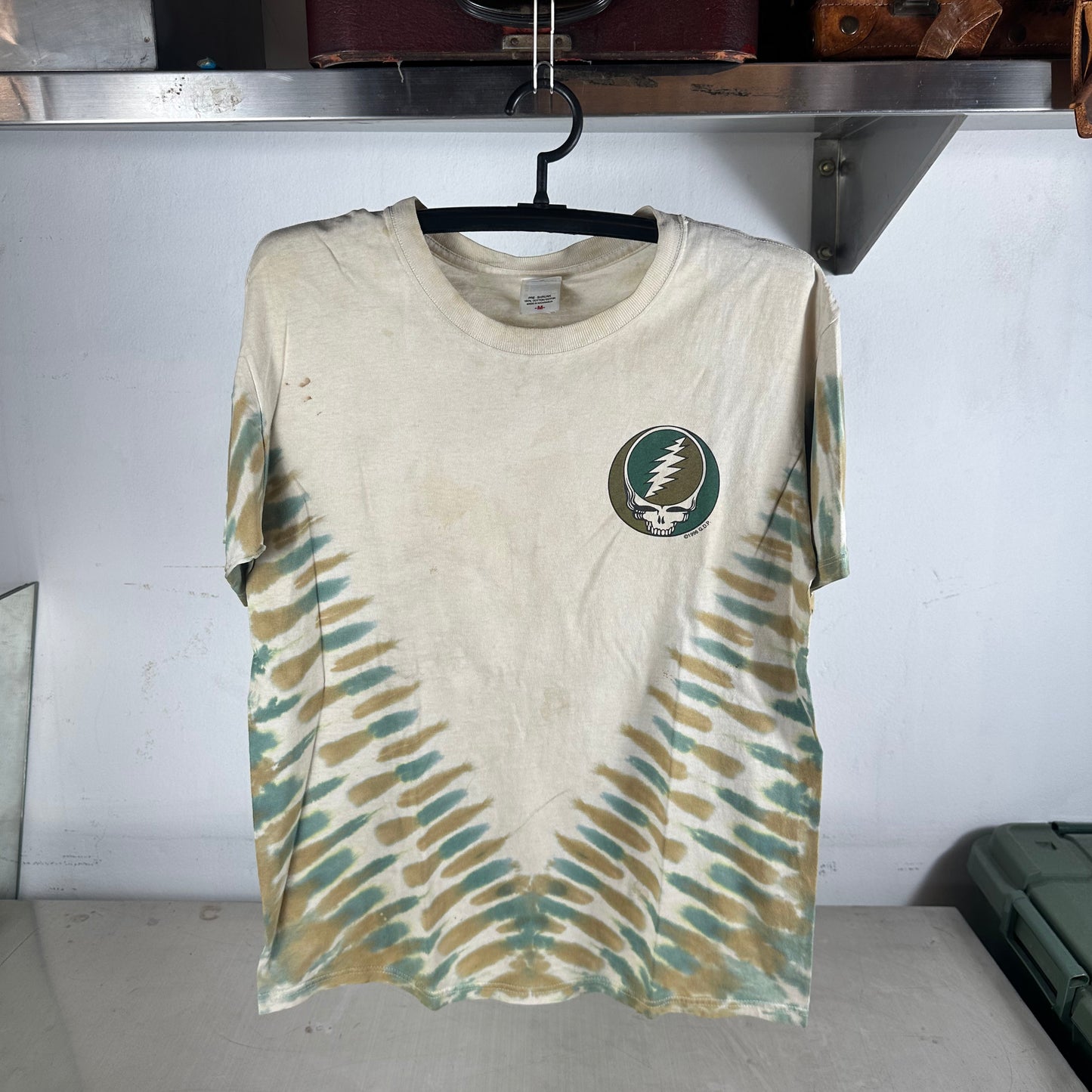 Vintage 1996 Grateful Dead Rock Band Tribute Tie-dye Graphic T-Shirt