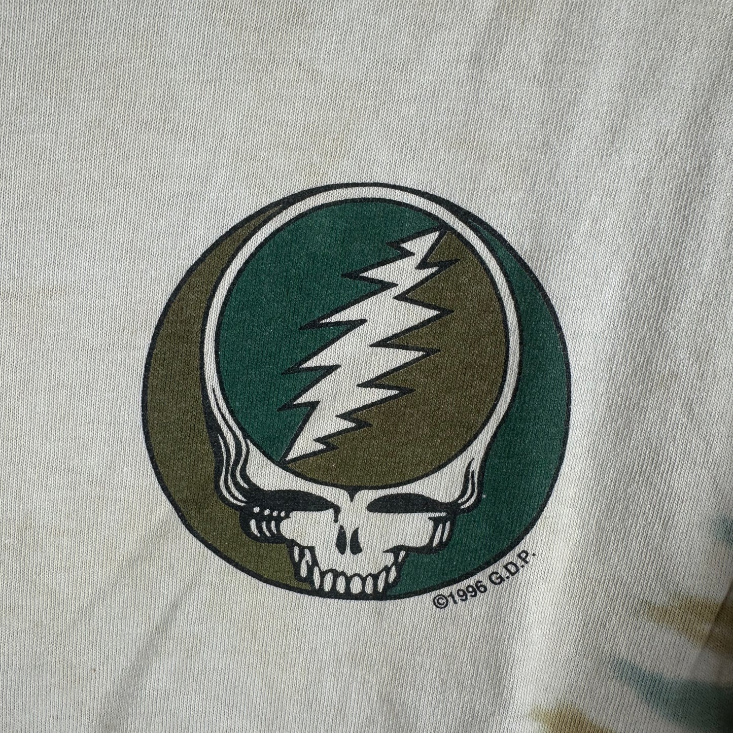 Vintage 1996 Grateful Dead Rock Band Tribute Tie-dye Graphic T-Shirt