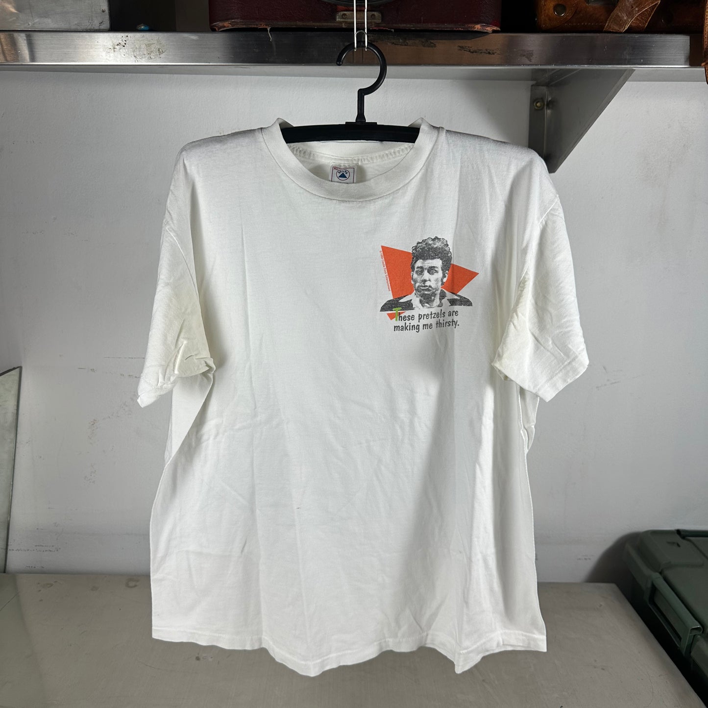 Vintage 1993 Seinfeld Kramer These Pretzels Are Making Me Thirsty Promo T-Shirt
