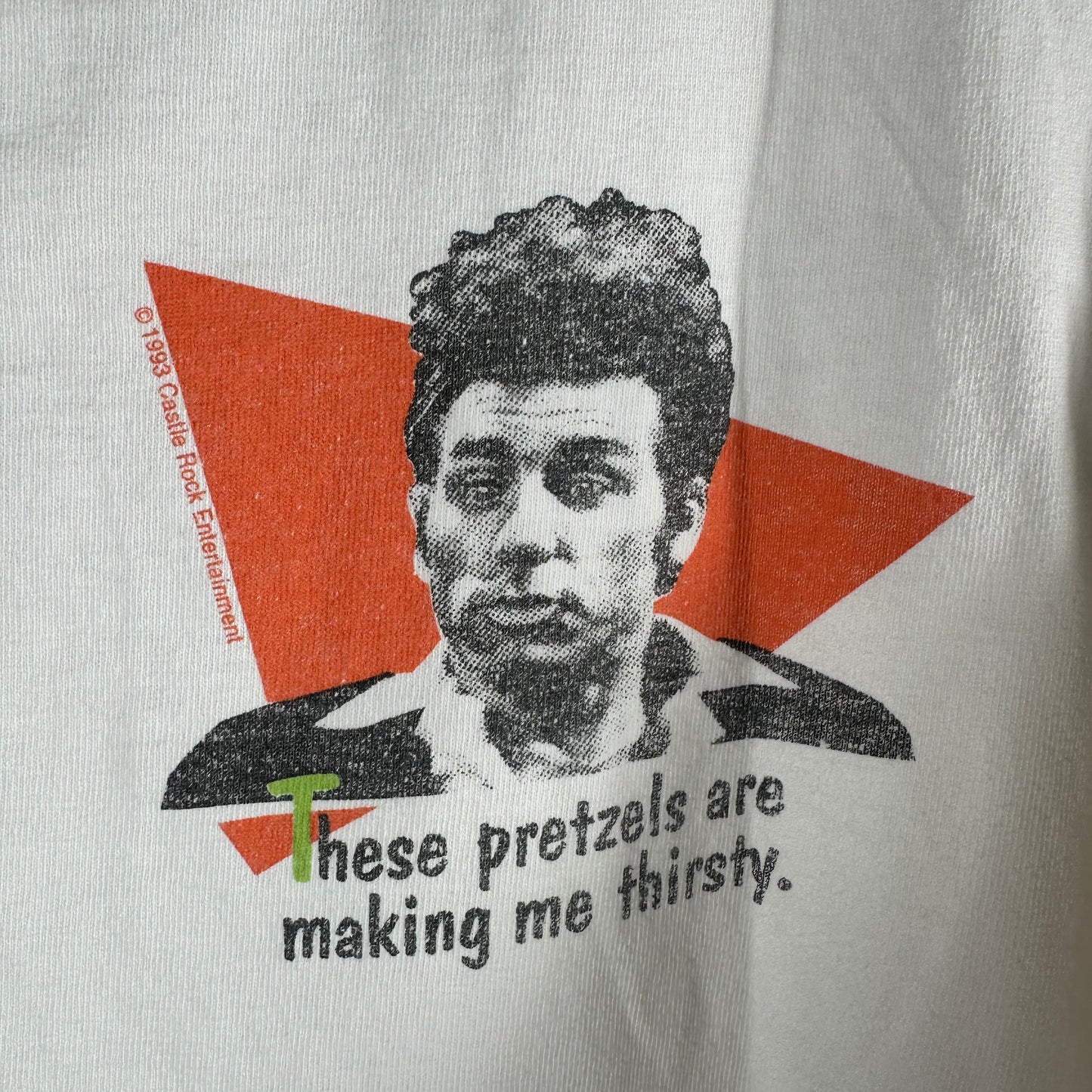 Vintage 1993 Seinfeld Kramer These Pretzels Are Making Me Thirsty Promo T-Shirt