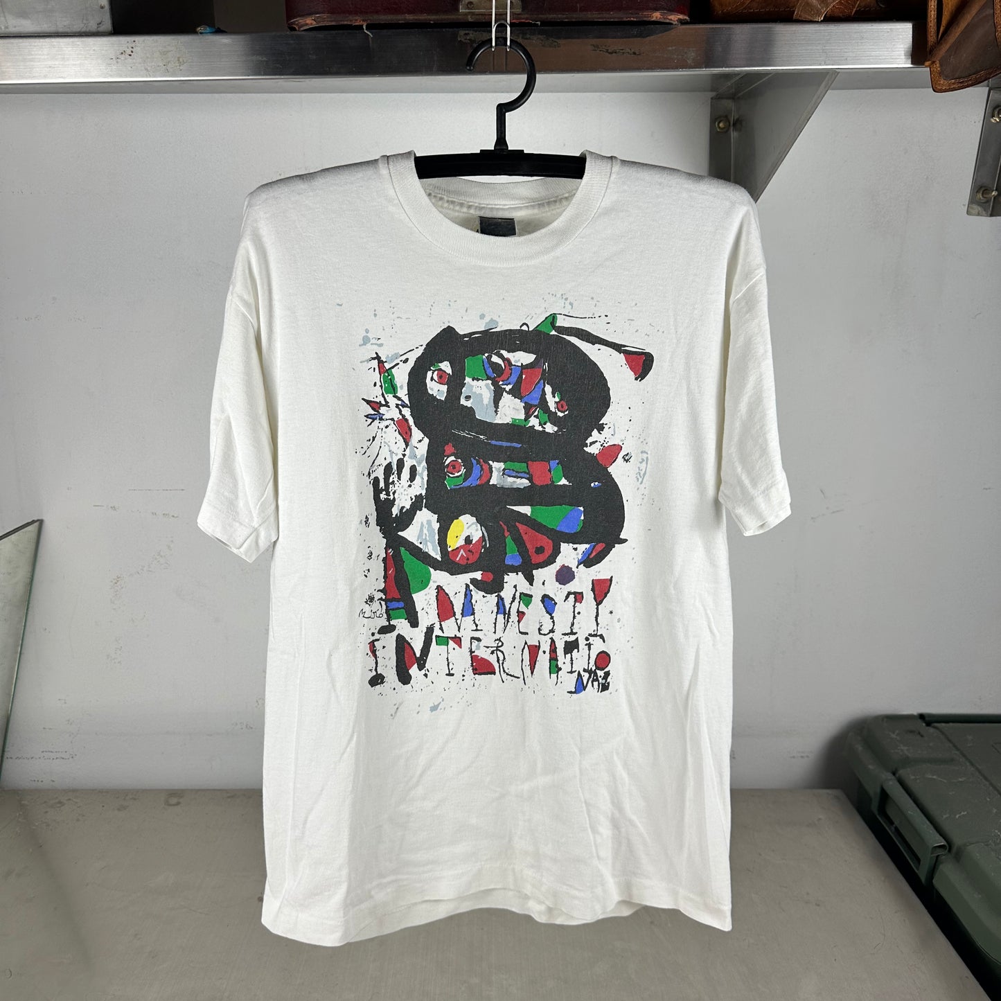 Vintage 90s Joan Miro Amnesty International Art Single Stitch T-Shirt