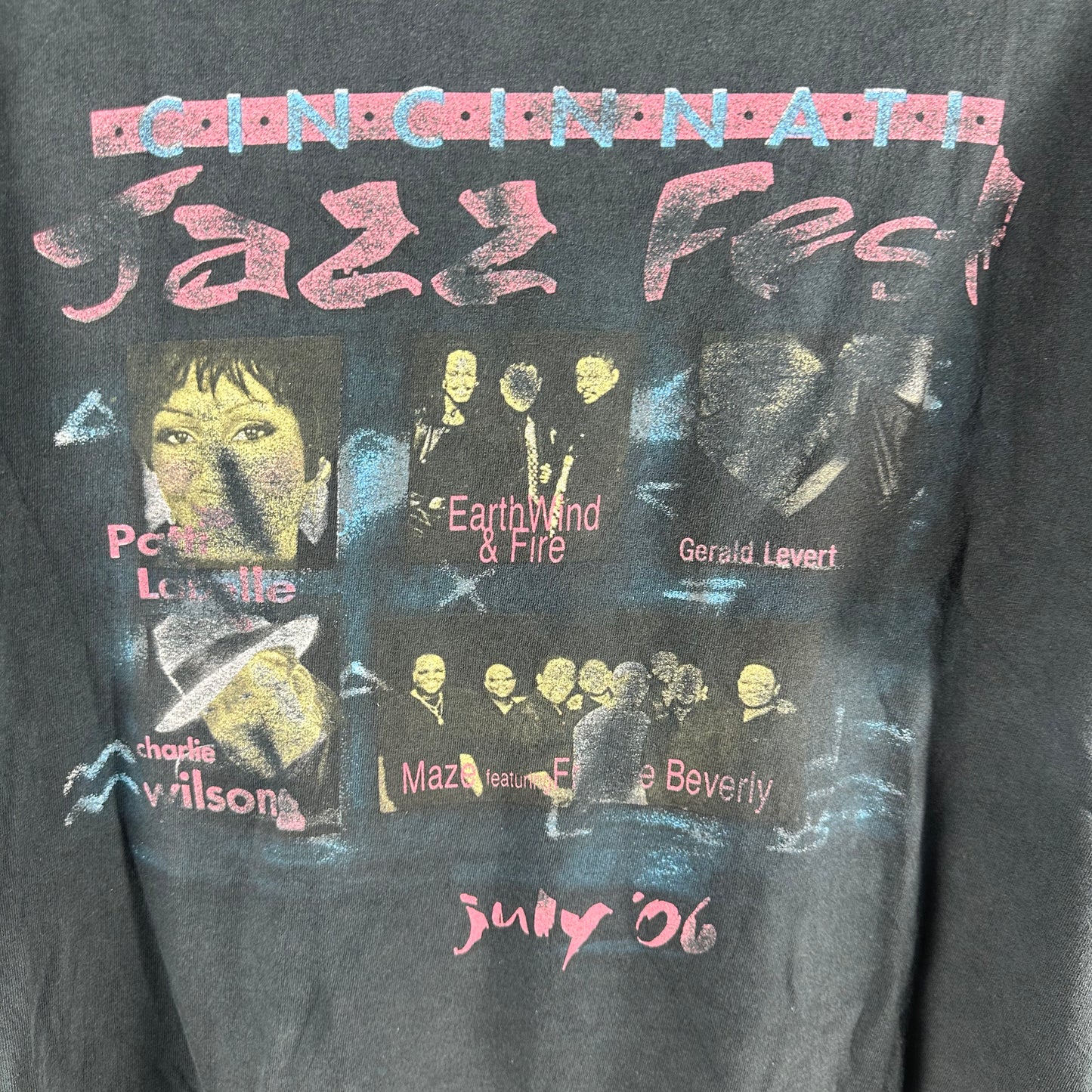 Vintage Earth Wind & Fire Charlie Wilson 2006 Cincinnati Jazz Music Festival T-Shirt
