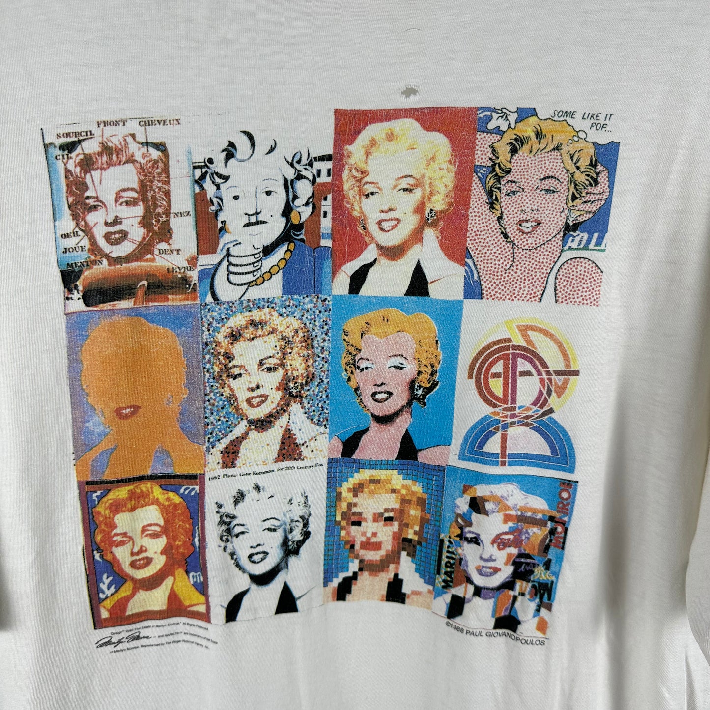 Vintage 1993 Marilyn Monroe Paul Giovanopoulos Pop Art Single Stitch T-Shirt