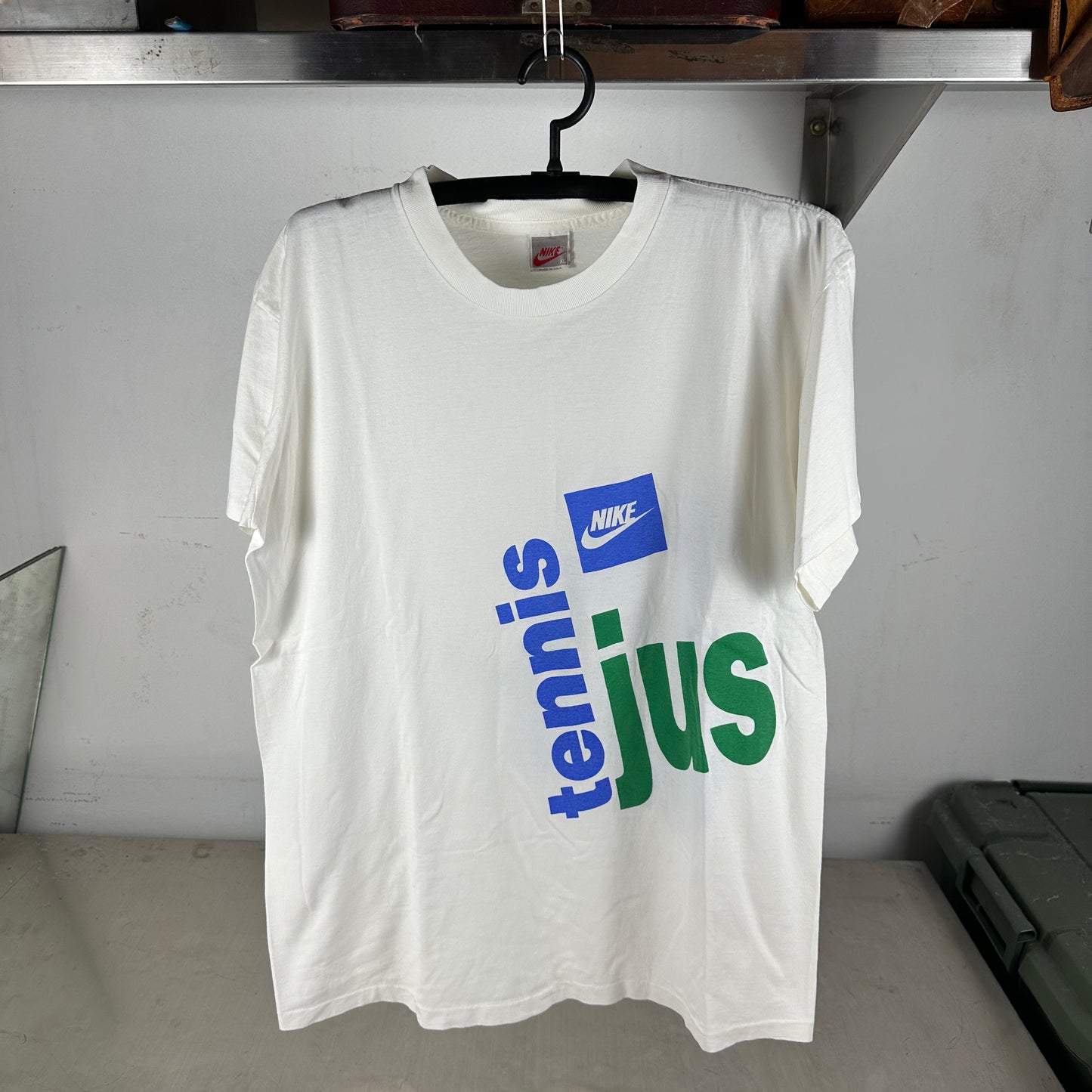 Vintage 90s Nike Tennis Just Do It Slogan Wraparound Single Stitch T-Shirt