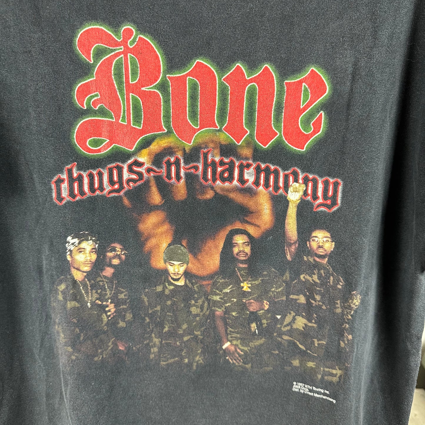 Vintage 1997 Bone Thugs N Harmony Art of War Hip Hop Group T-Shirt