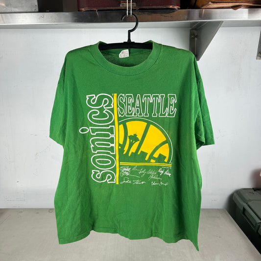 Vintage 90s Seattle Supersonics Basketball NBA Single Stitch T-shirt