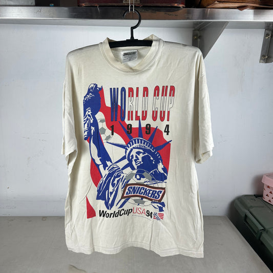 Vintage 1994 USA Soccer FIFA World Cup Snickers Promo T-shirt