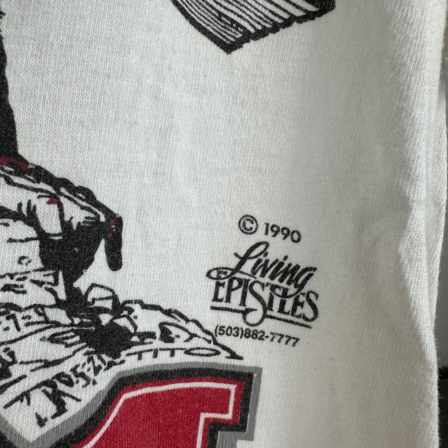 Vintage 1990 Lord's Gym Living Epistles Religious Single Stitch T-Shirt