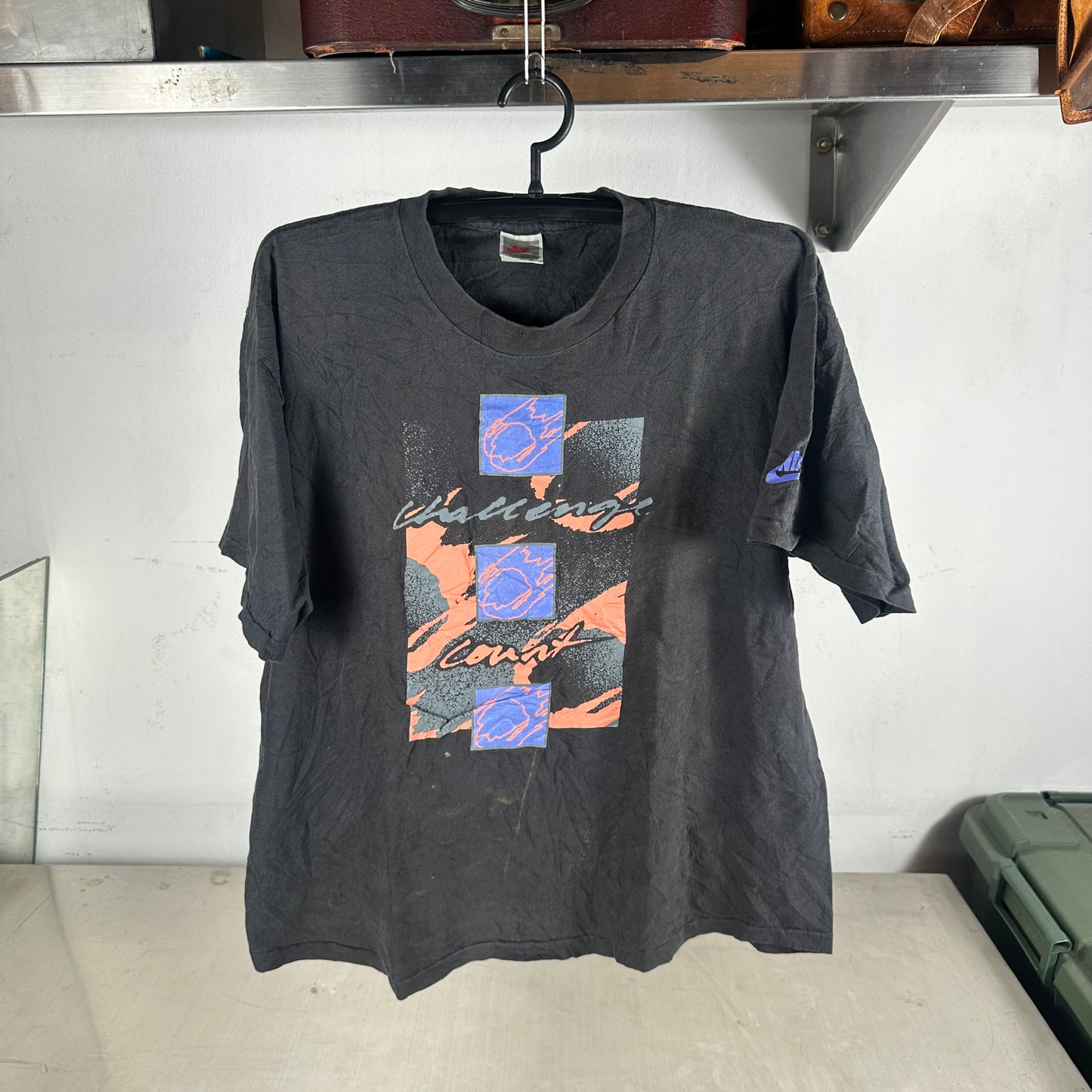 Vintage 90s Nike Challenge Court Tennis Graphic Single Stitch T-Shirt