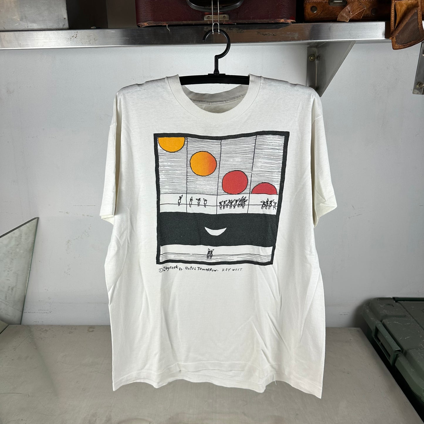 Vintage 1987 Zbyszek Until Tomorrow Artwork Single Stitch T-Shirt