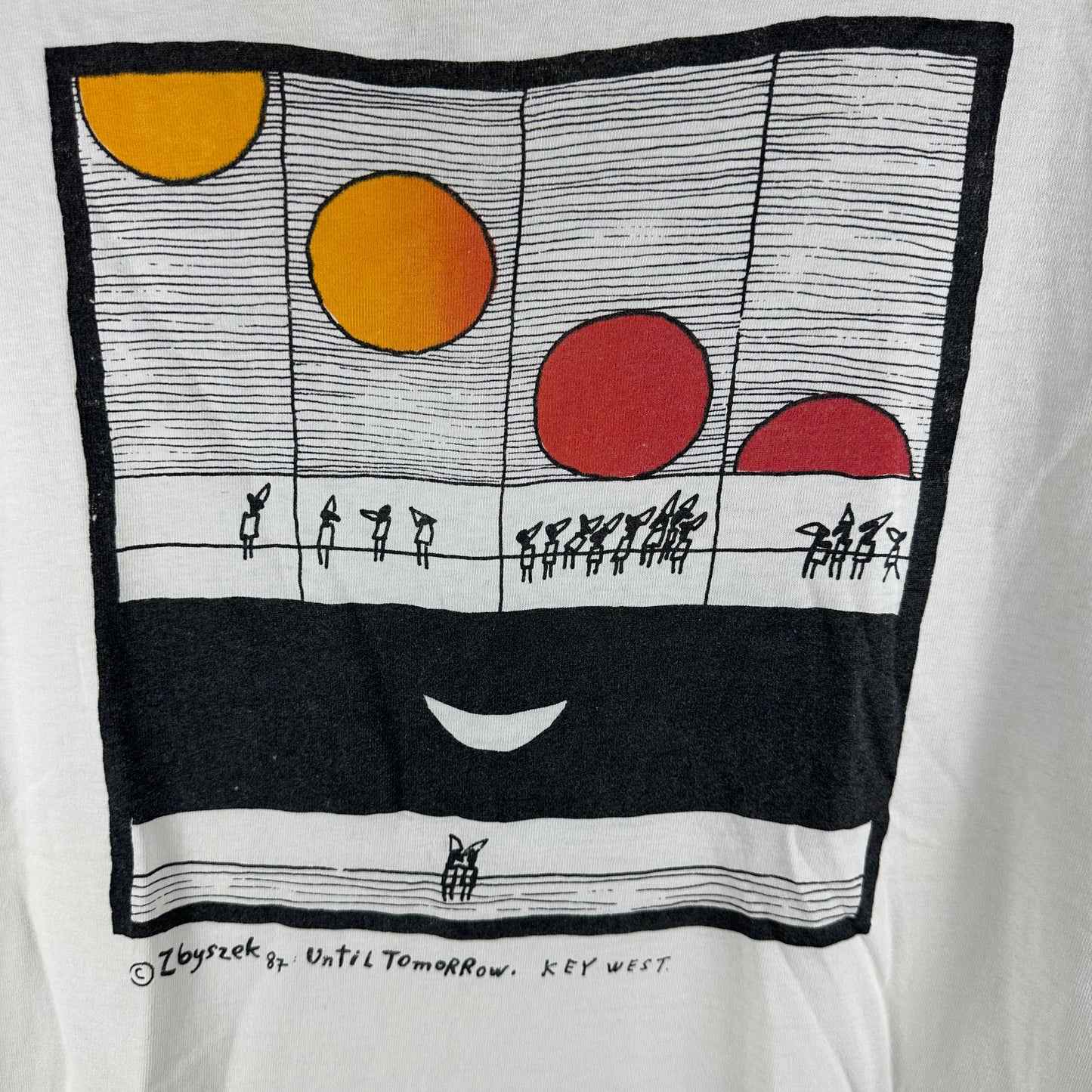 Vintage 1987 Zbyszek Until Tomorrow Artwork Single Stitch T-Shirt