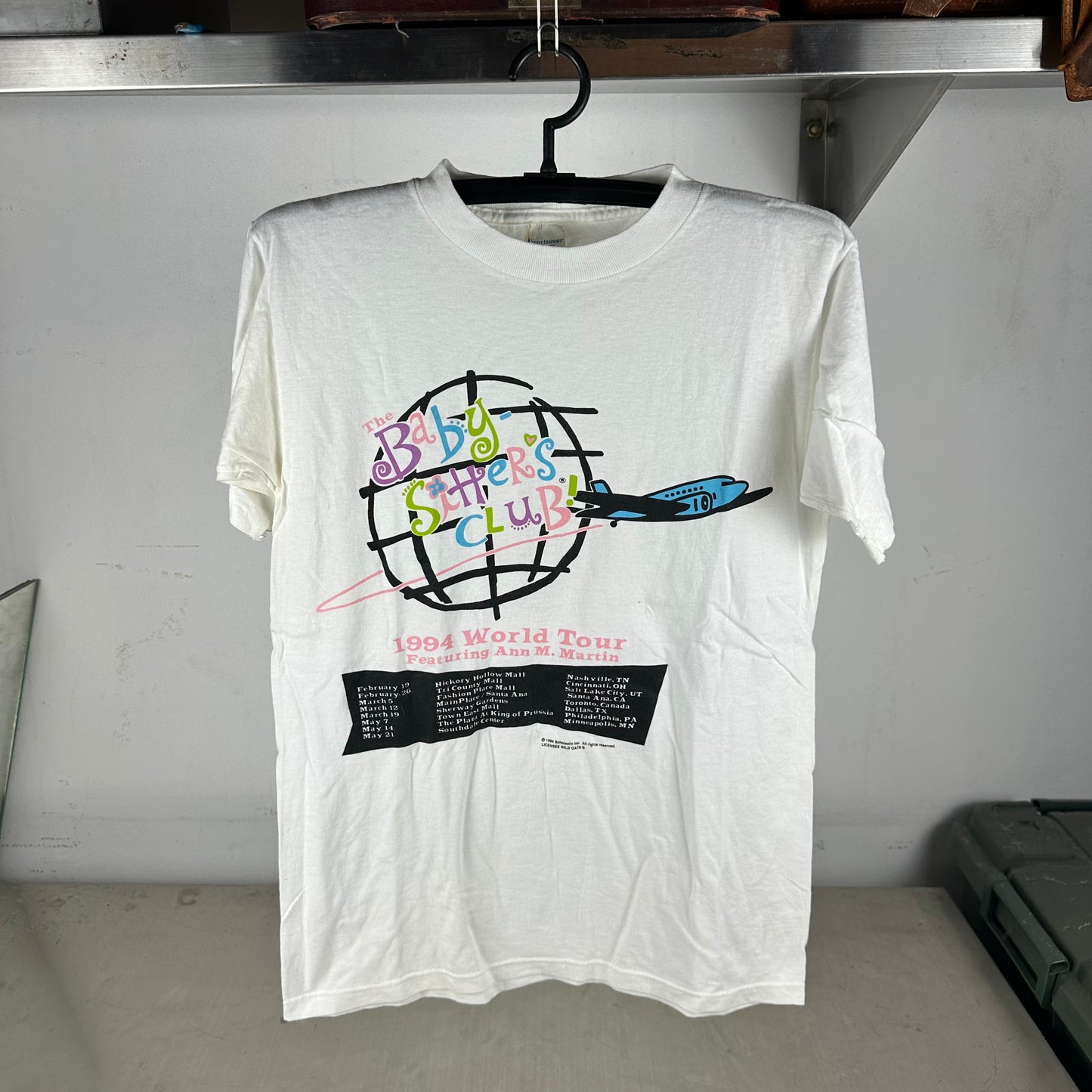 Vintage 1994 The Baby-Sitters Club World Tour T-Shirt