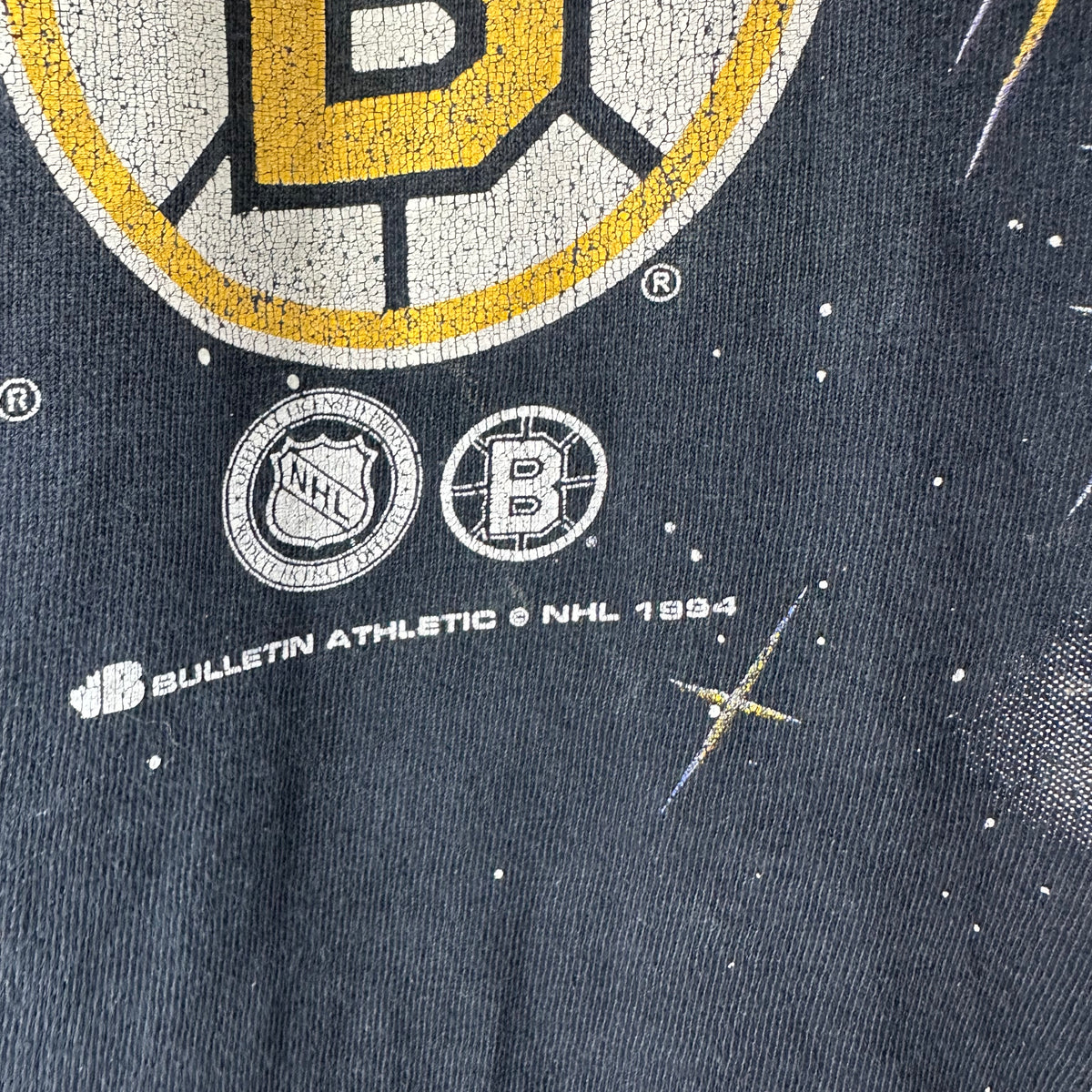 Vintage 1994 Boston Bruins Hockey NHL Bulletin Athletic AOP T-shirt