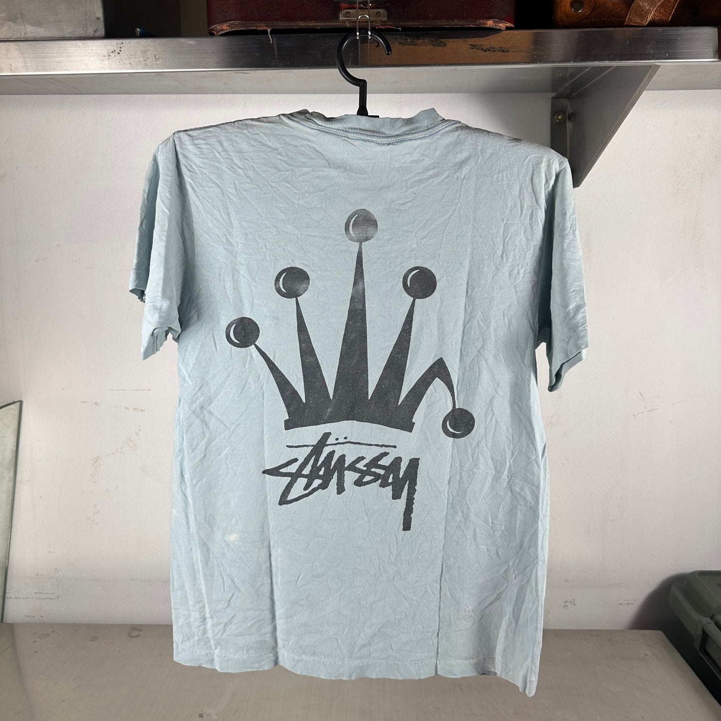 Vintage 90s Stussy Crown Logo Made in USA Single Stitch T-Shirt
