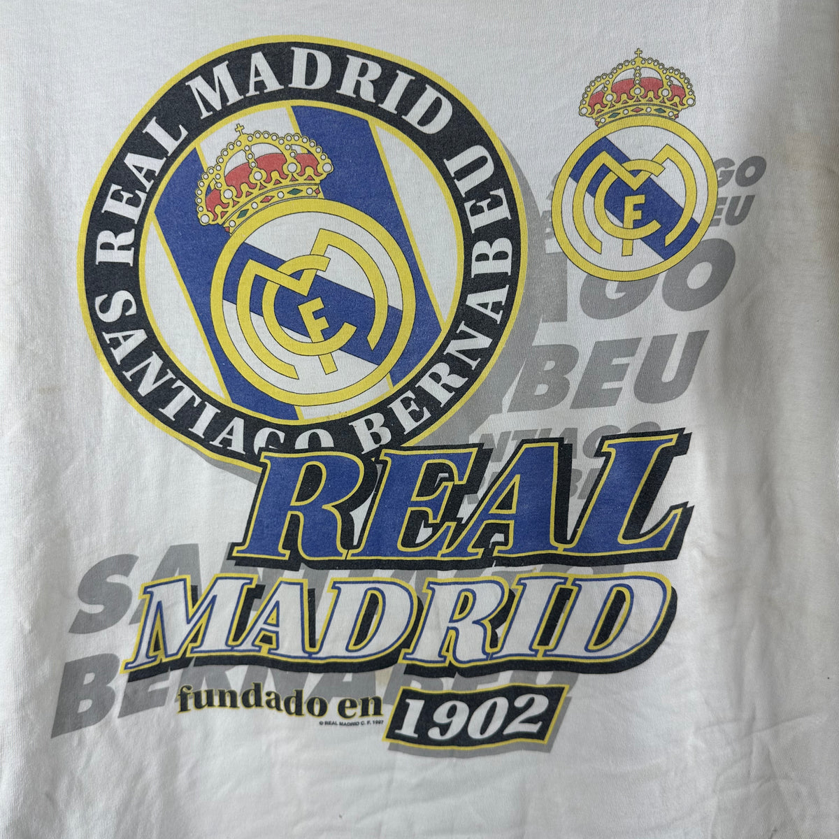 Vintage 1997 Real Madrid Club de Futbol Soccer Single Stitch T-shirt