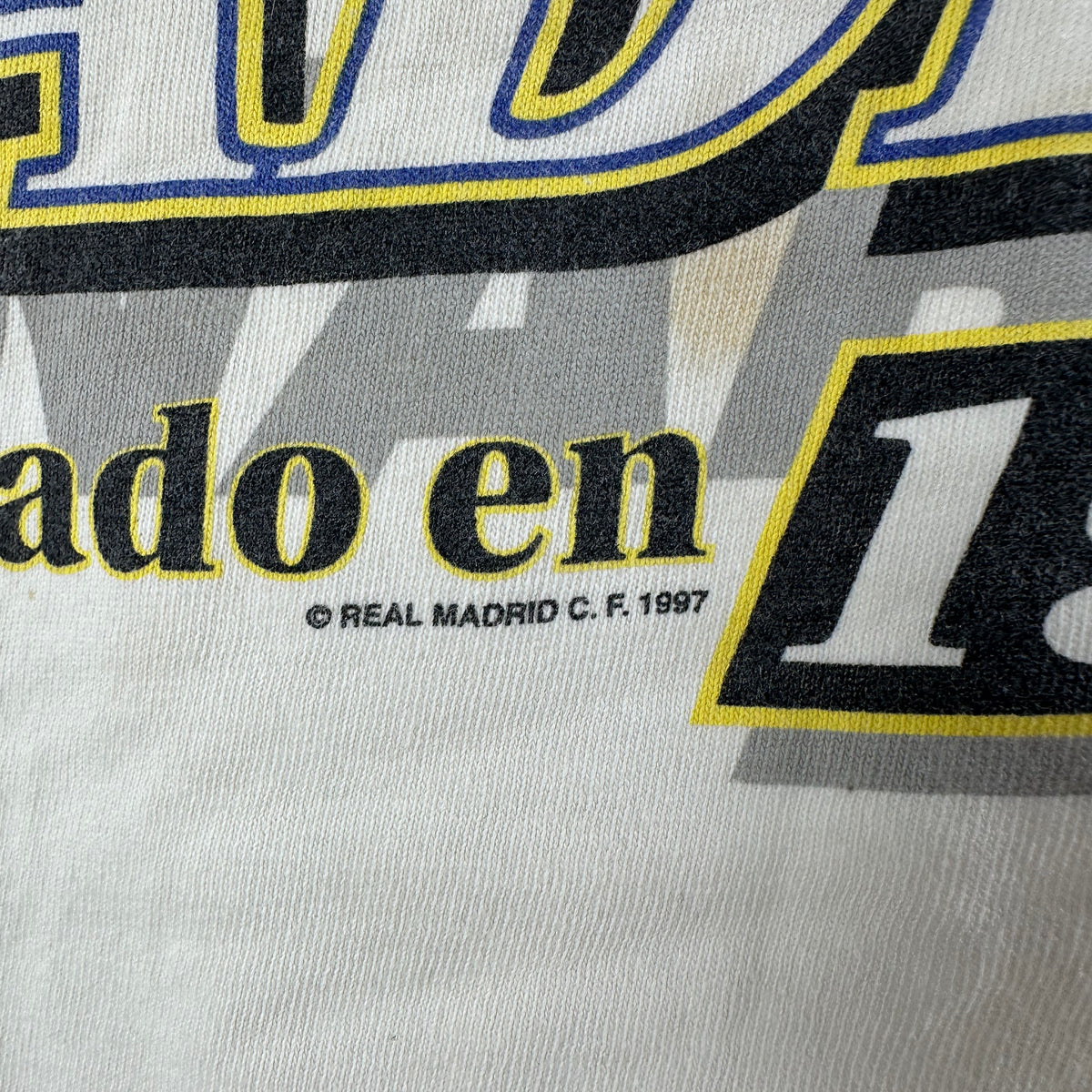 Vintage 1997 Real Madrid Club de Futbol Soccer Single Stitch T-shirt