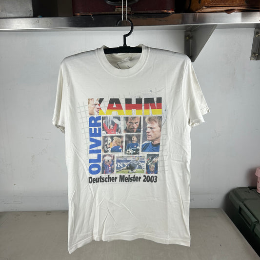 Vintage 2003 Oliver Kahn FC Bayern Munich Deutscher Meister Graphic T-shirt