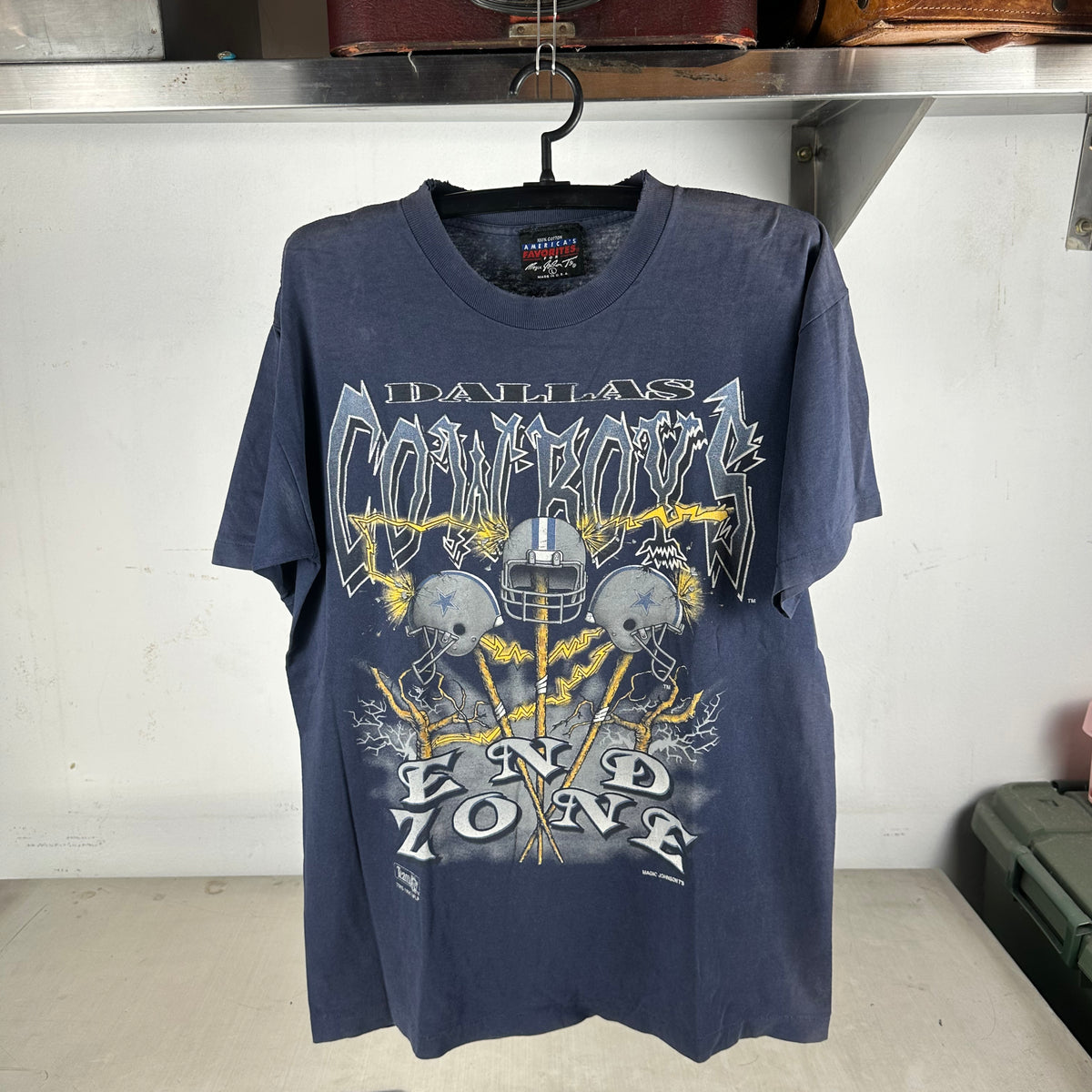 Vintage 1995 Dallas Cowboys End Zone NFL Graphic Single Stitch T-shirt