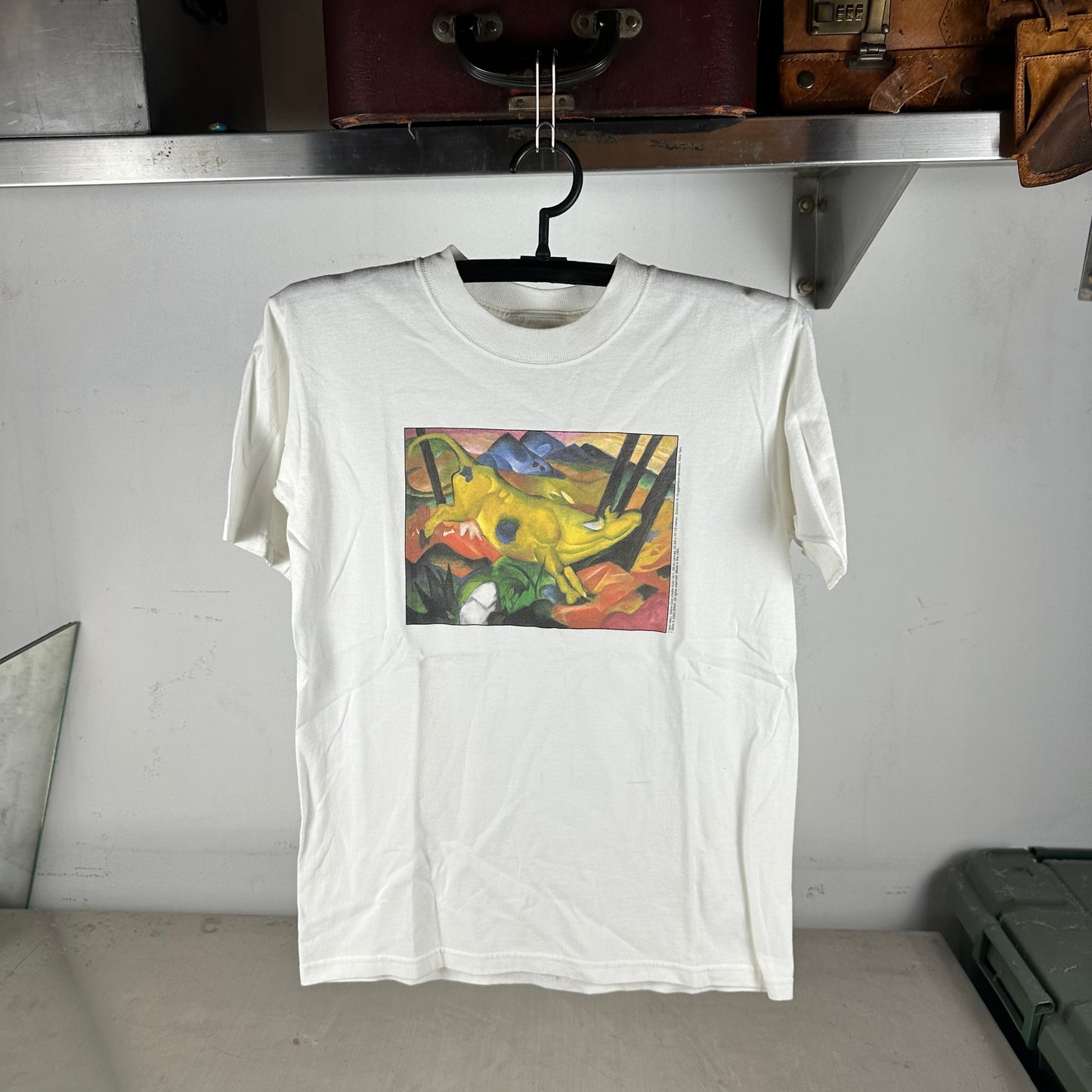 Vintage 2003 Franz Marc Yellow Cow Painting T-Shirt