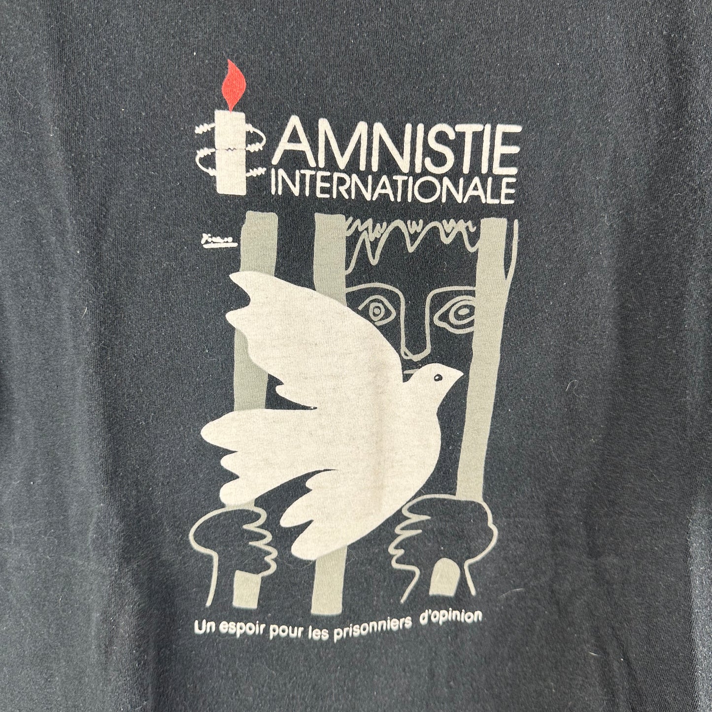 Vintage 90s Pablo Picasso Amnesty International Single Stitch T-Shirt
