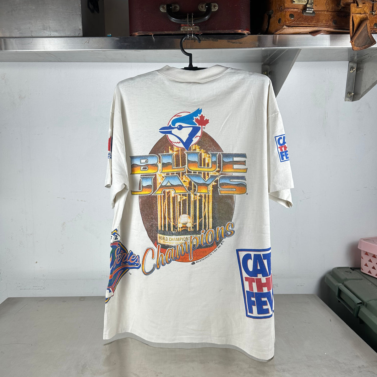 Vintage 1992 Toronto Blue Jays MLB World Champs Bulletin Athletic AOP T-Shirt