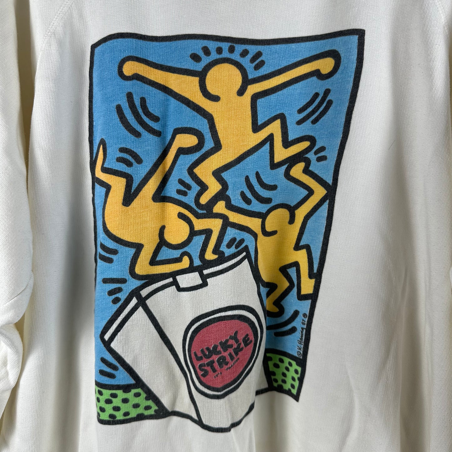 Vintage 1987 Keith Haring Lucky Strike Pop Art Sweatshirt