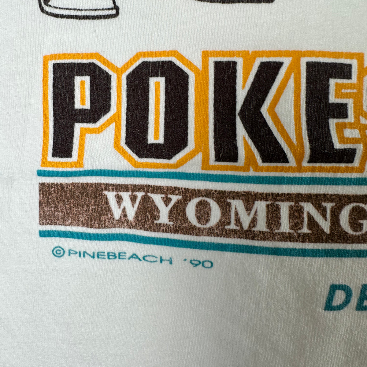 Vintage 1990 NCAA Football Copper Bowl Wyoming Pokes VS UCLA Bears T-Shirt