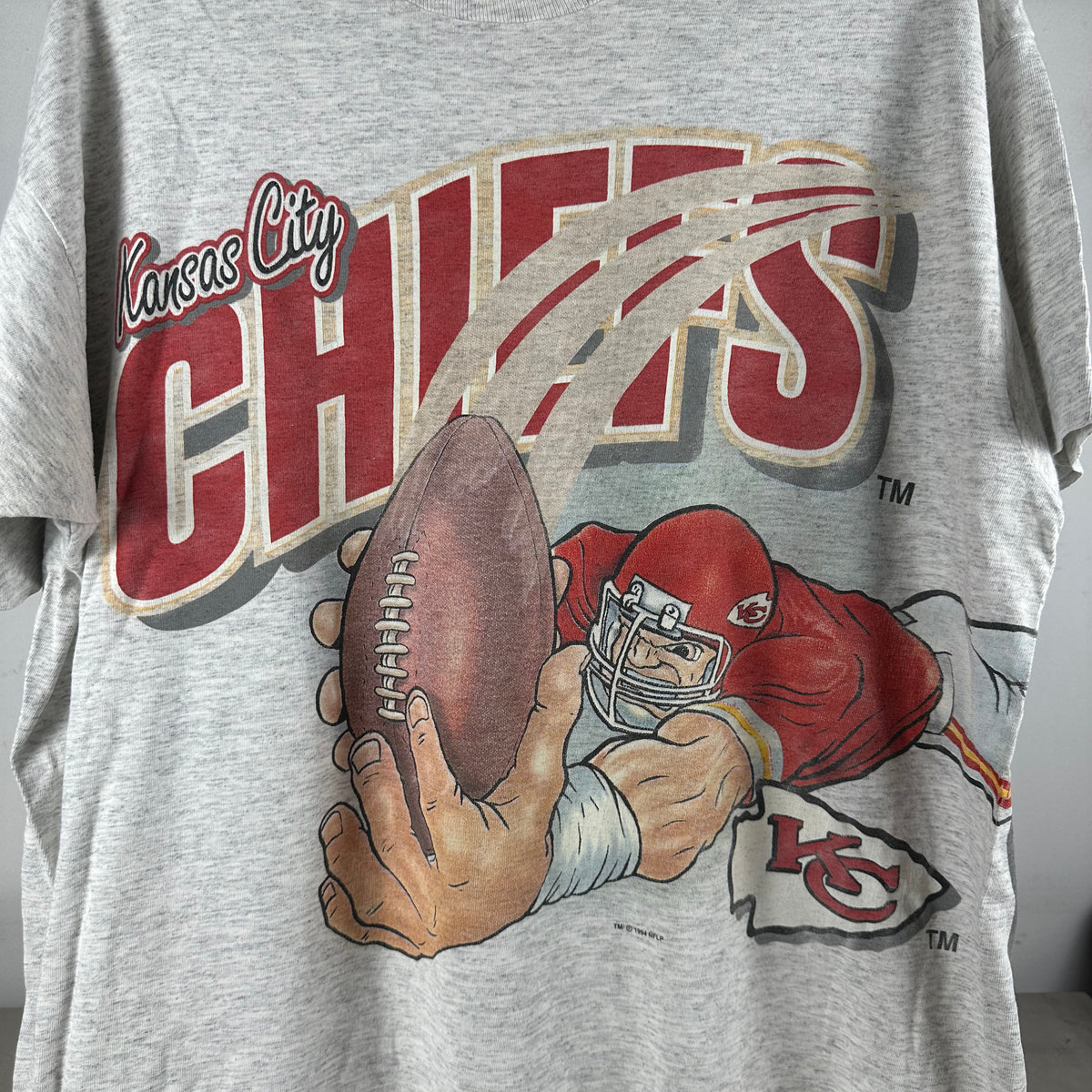Vintage 1994 Kansas City Chiefs NFL Salem Sportswear Wraparound T-Shirt