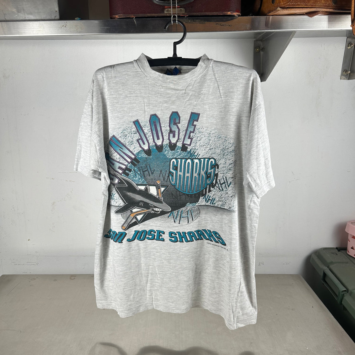 Vintage 1993 San Jose Sharks Hockey NHL Graphic T-Shirt