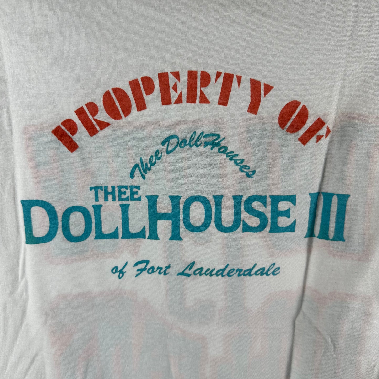 Vintage 80s Thee Dollhouse Doll Fans Strip Club Cabaret Single Stitch T-Shirt