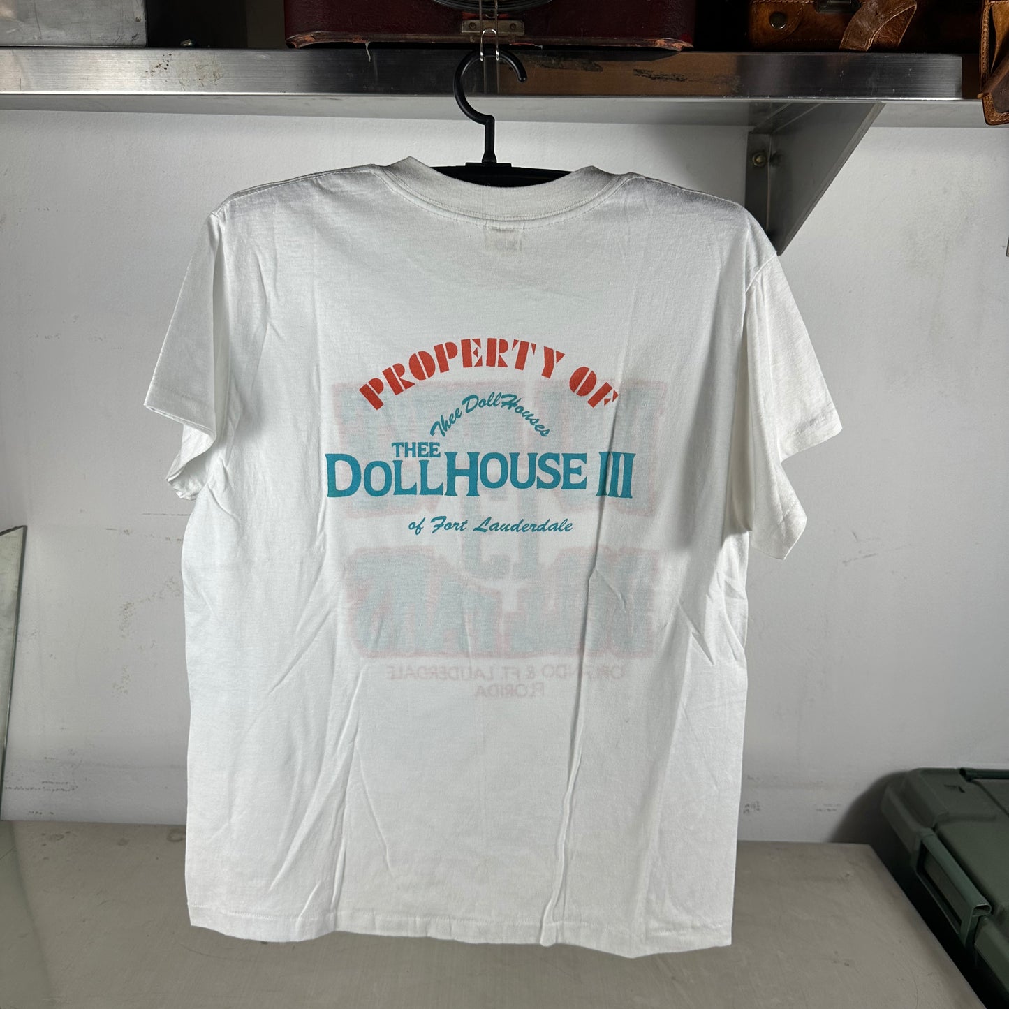 Vintage 80s Thee Dollhouse Doll Fans Strip Club Cabaret Single Stitch T-Shirt