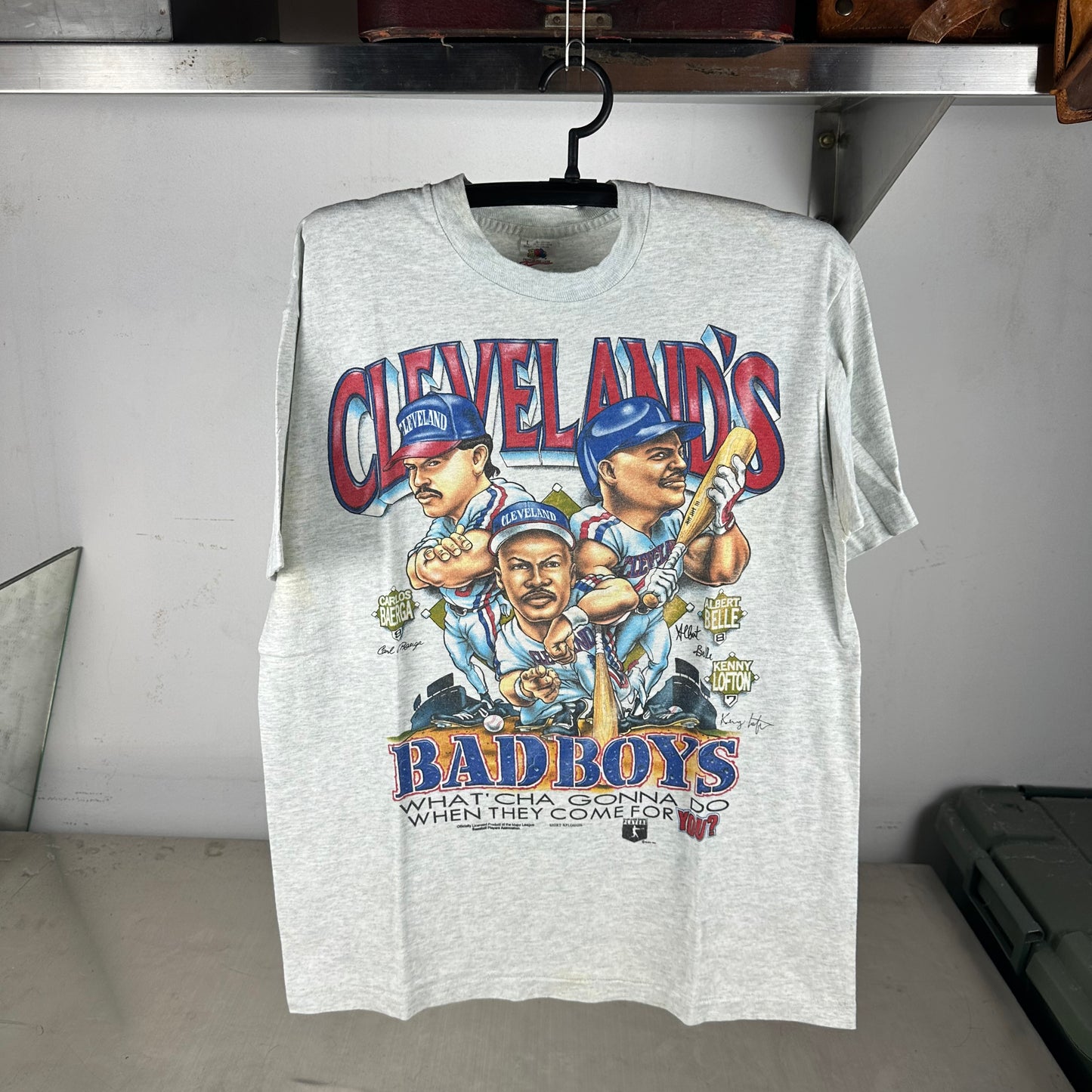 Vintage 90s Cleveland Indians Bad Boys MLB Caricature Single Stitch T-Shirt