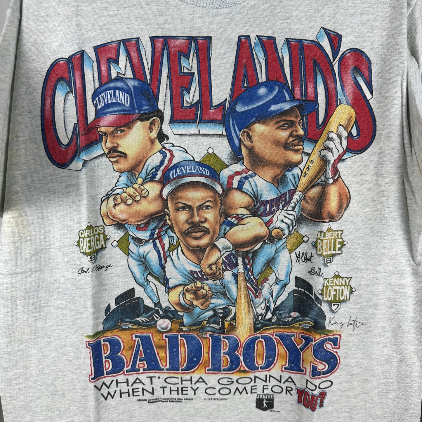 Vintage 90s Cleveland Indians Bad Boys MLB Caricature Single Stitch T-Shirt