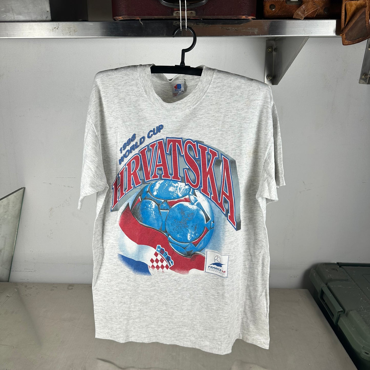 Vintage Croatia Hrvatska 1998 France Soccer World Cup T-Shirt