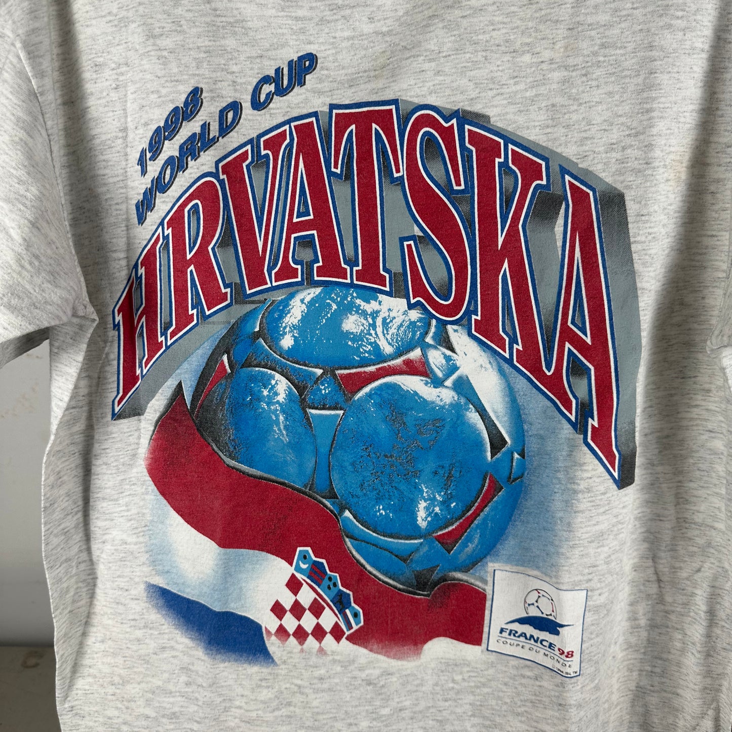 Vintage Croatia Hrvatska 1998 France Soccer World Cup T-Shirt