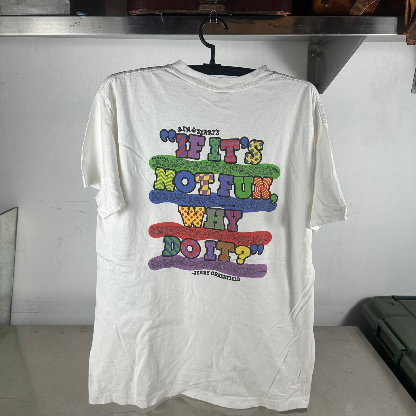 Vintage 90s Ben & Jerry's Ice Cream If It's Not Fun, Why Do It? Single Stitch T-Shirt
