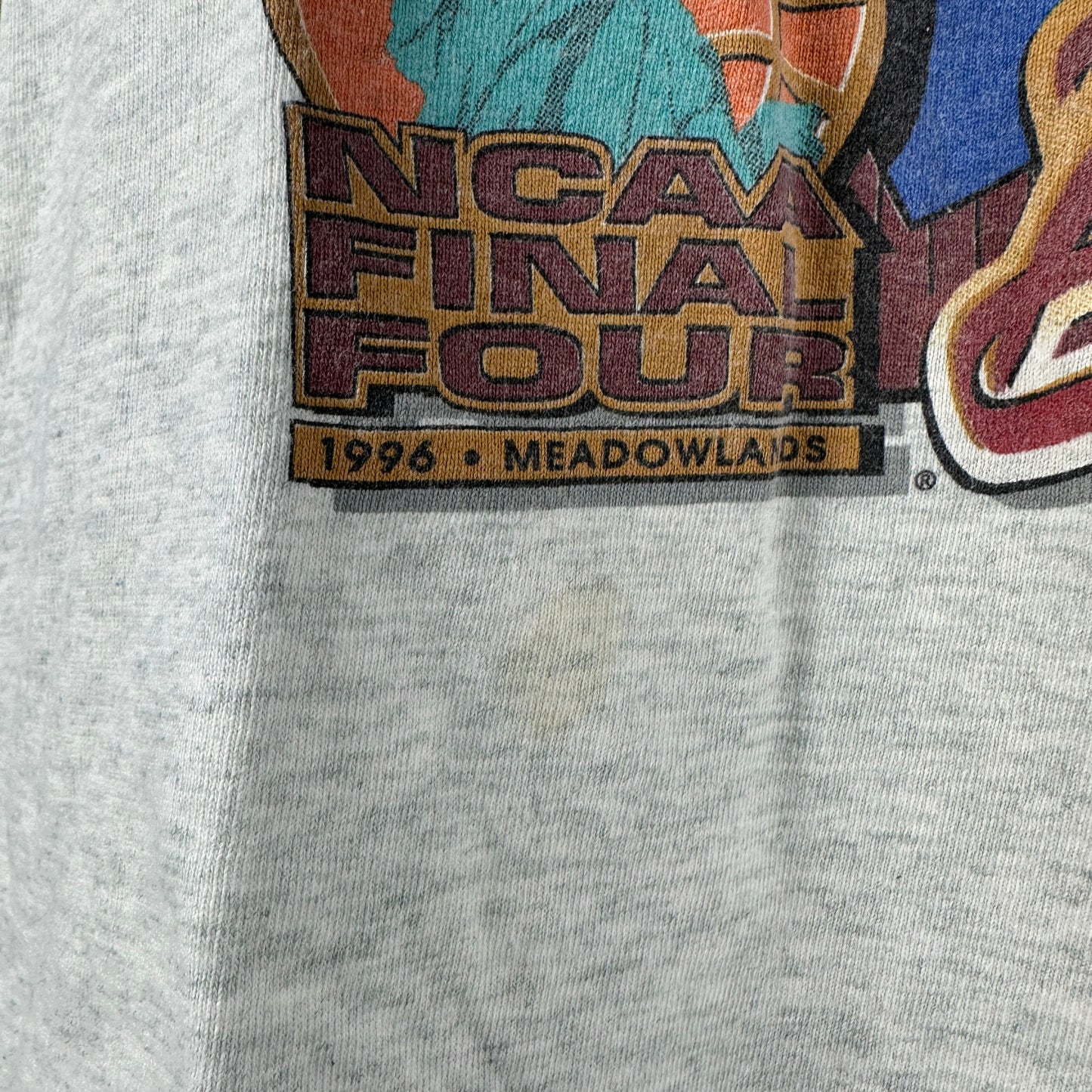 Vintage 1996 NCAA Basketball Final Four Single Stitch T-Shirt