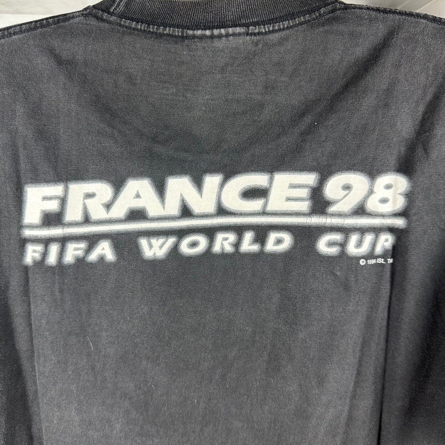 Vintage 1998 France FIFA World Cup Soccer Graphic Single Stitch T-Shirt