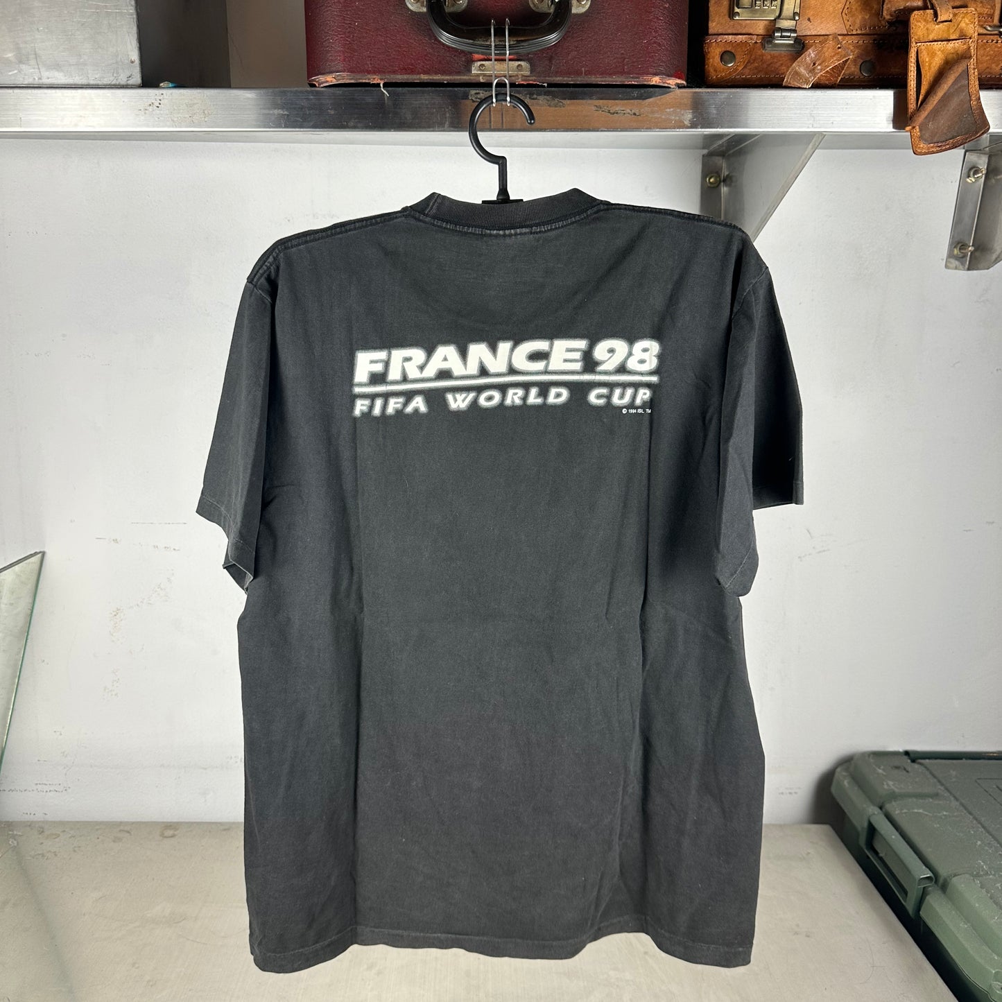 Vintage 1998 France FIFA World Cup Soccer Graphic Single Stitch T-Shirt