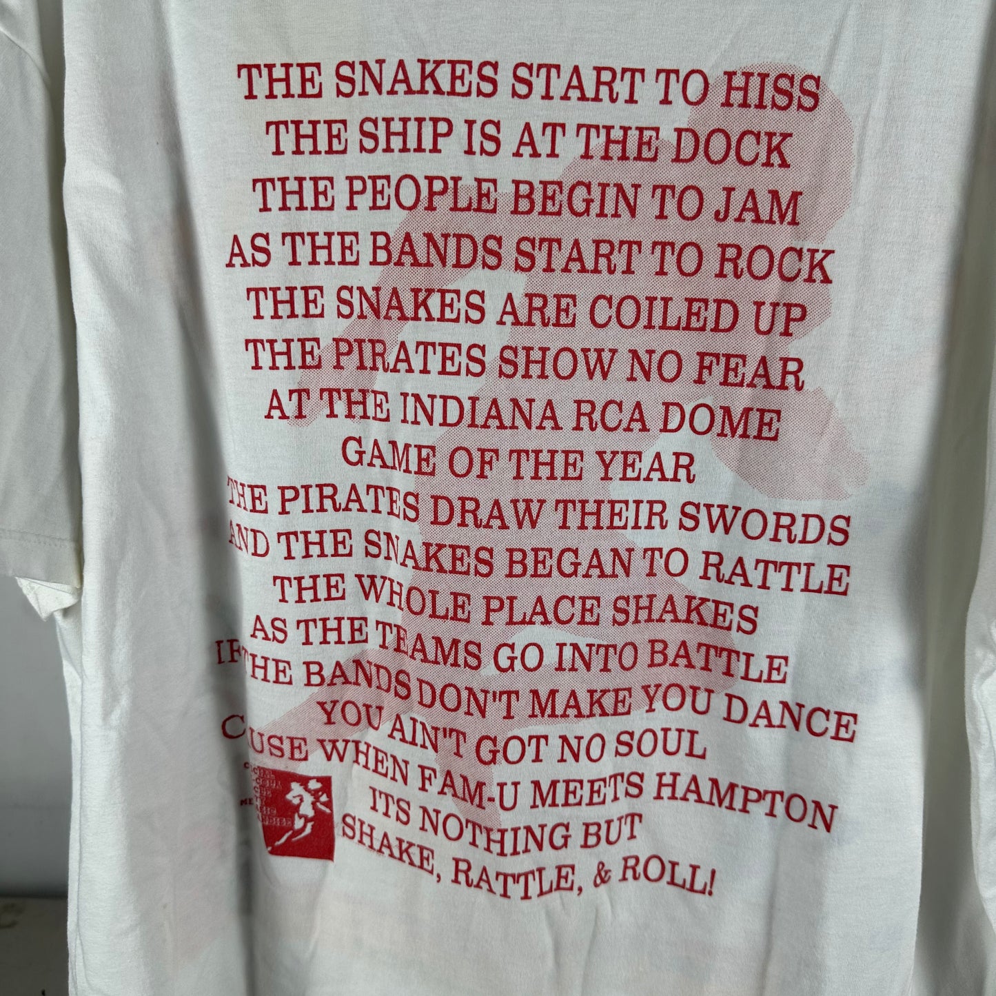 Vintage 1996 Circle City Classic Hampton Pirates VS Florida Rattlers T-Shirt