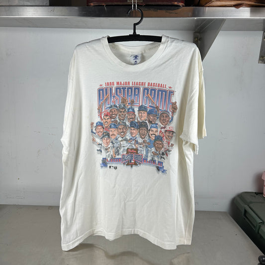 Vintage 1996 MLB Baseball Phillies All-Star Game Caricature Graphic T-Shirt