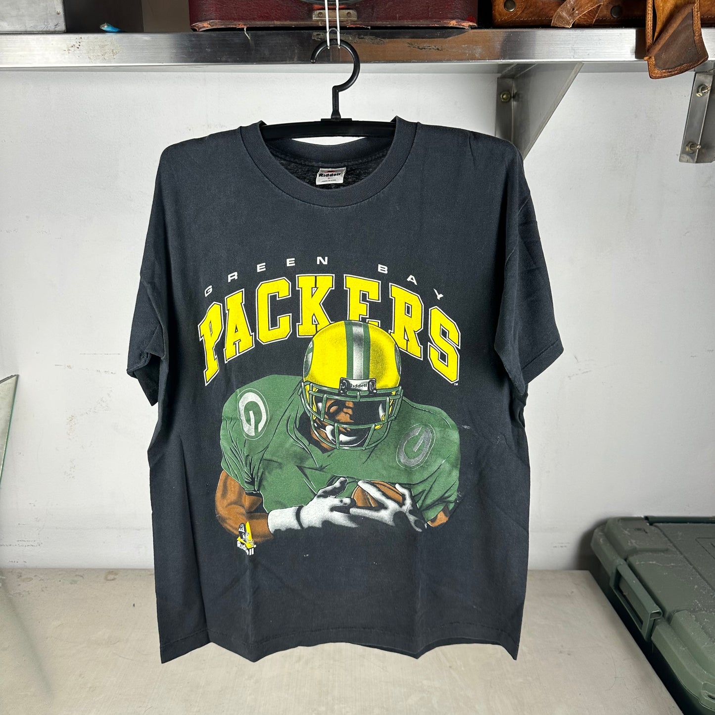 Vintage 1996 Green Bay Packers NFL Double Sided Riddell Single Stitch T-Shirt