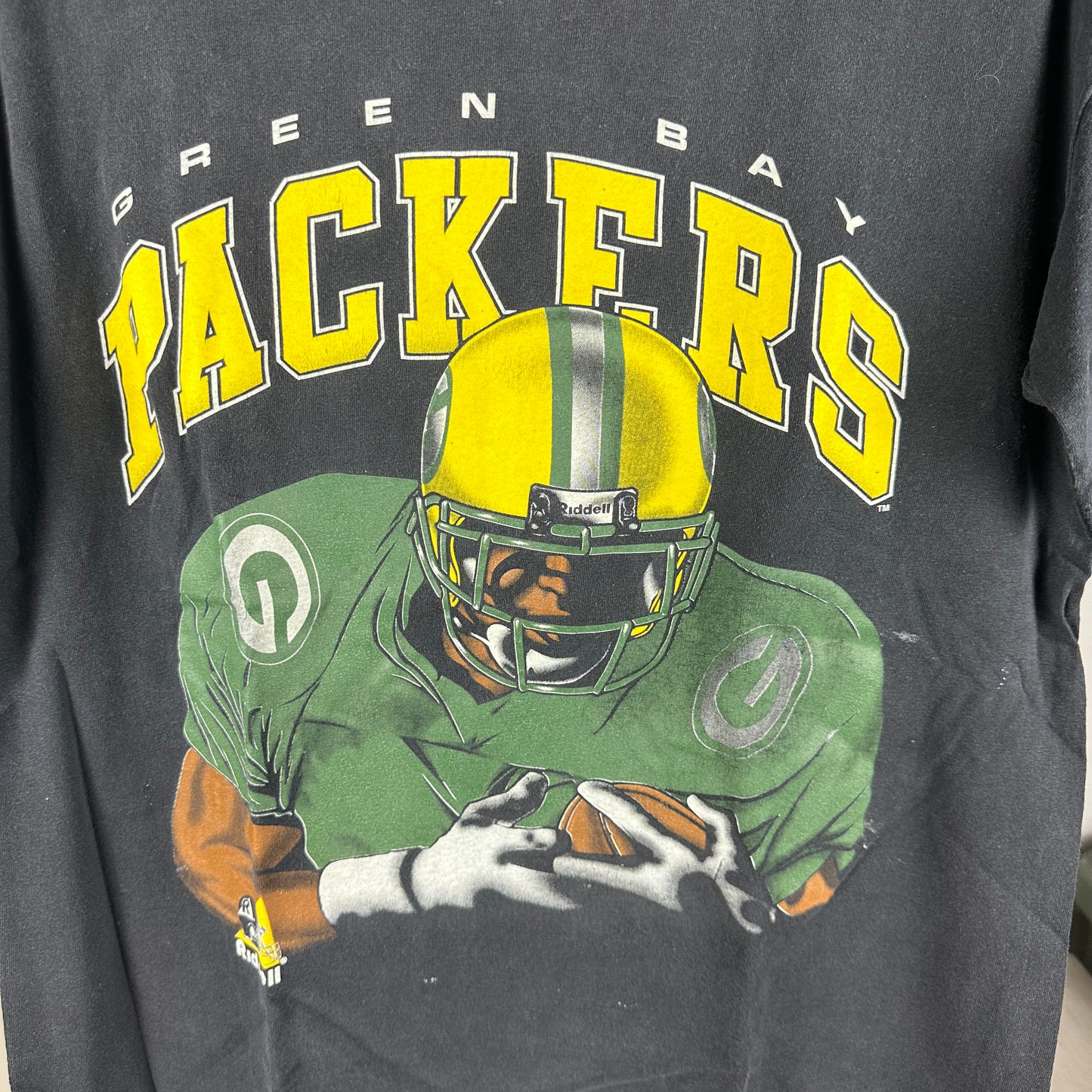 Vintage 1996 Green Bay Packers NFL Double Sided Riddell Single Stitch T-Shirt