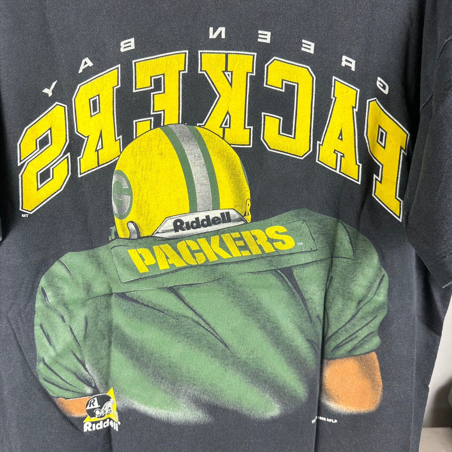 Vintage 1996 Green Bay Packers NFL Double Sided Riddell Single Stitch T-Shirt