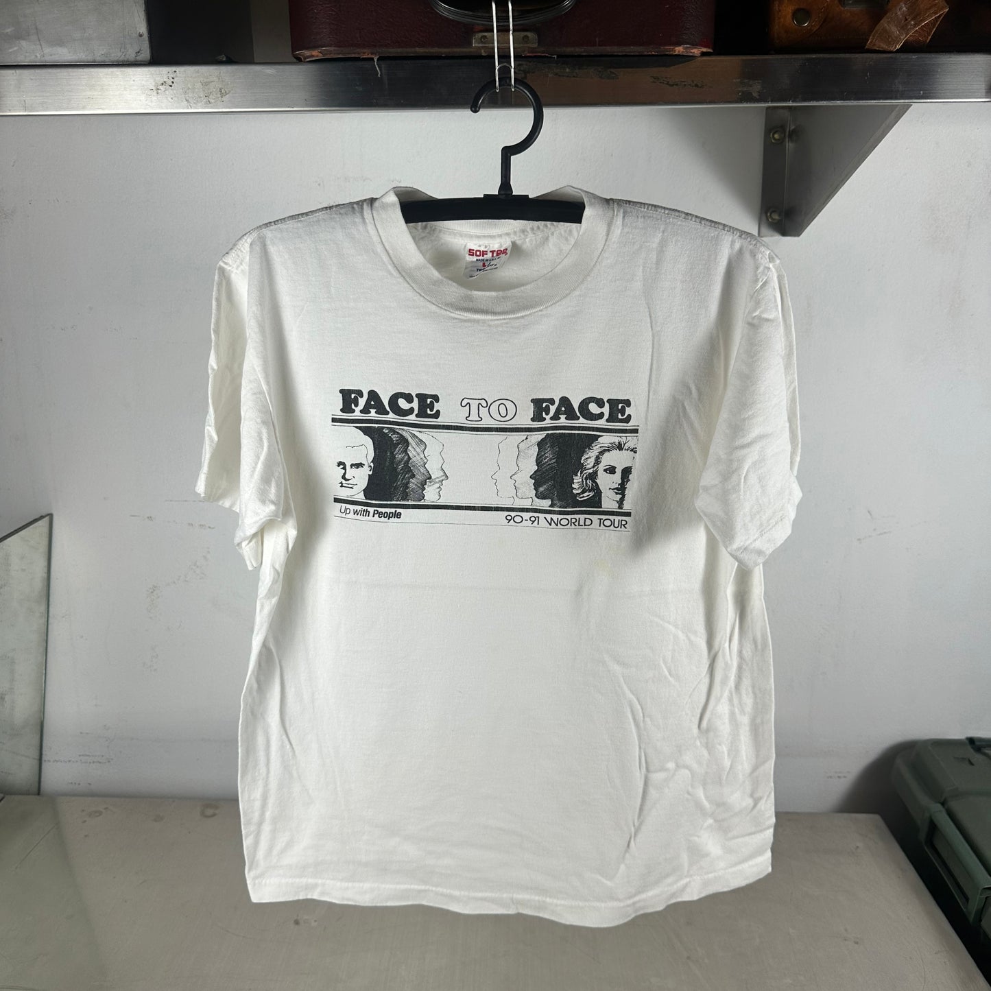 Vintage 1990-91 Face to Face Up with People Tour Concert Punk Rock Band T-Shirt