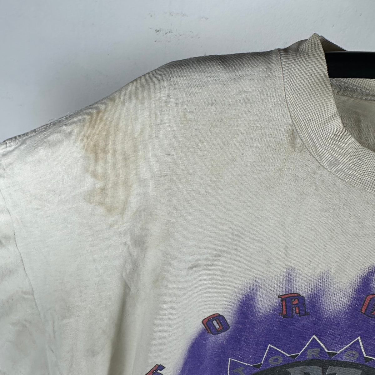 Vintage 1994 Toronto Raptors Basketball NBA Flame Graphic Single Stitch T-Shirt